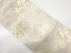 松葉に箔散らし模様織り出し 名古屋帯